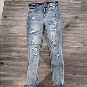 Fashion Nova Skinny Distressed Blue Jeans